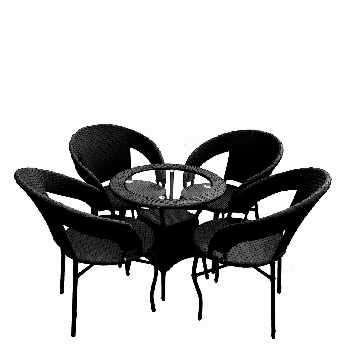 Sapa Outdoor Patio Seating (set of 4 chairs and 1 table) - front_view