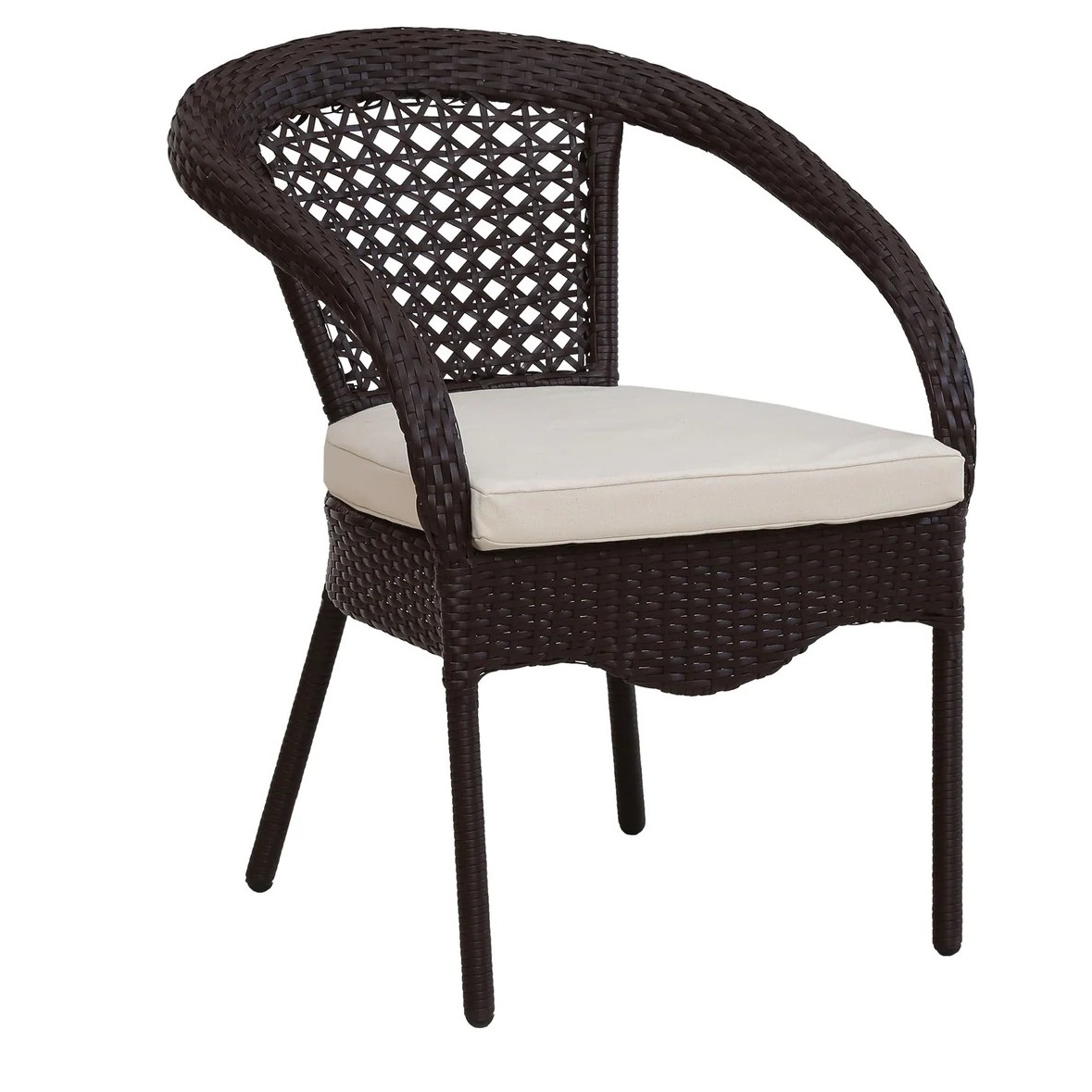 Novella Outdoor Patio 4 Chairs and 1 Table Set - top_view