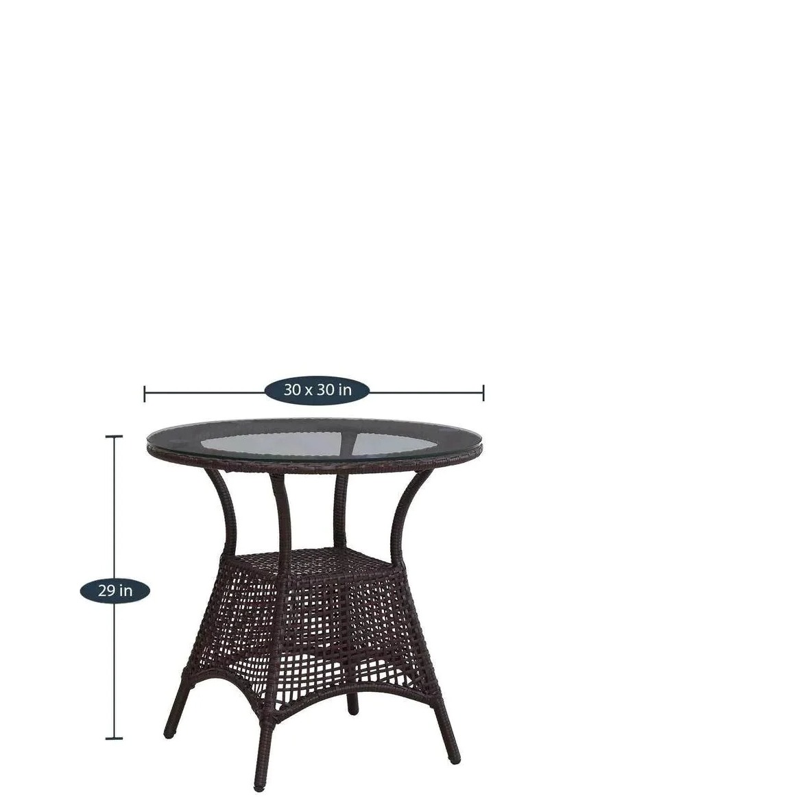Novella Outdoor Patio 4 Chairs and 1 Table Set - bottom_view