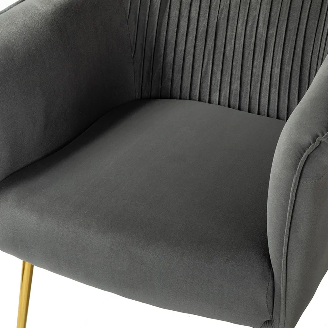 Lilly Accent Chair(Grey Color) - right_view