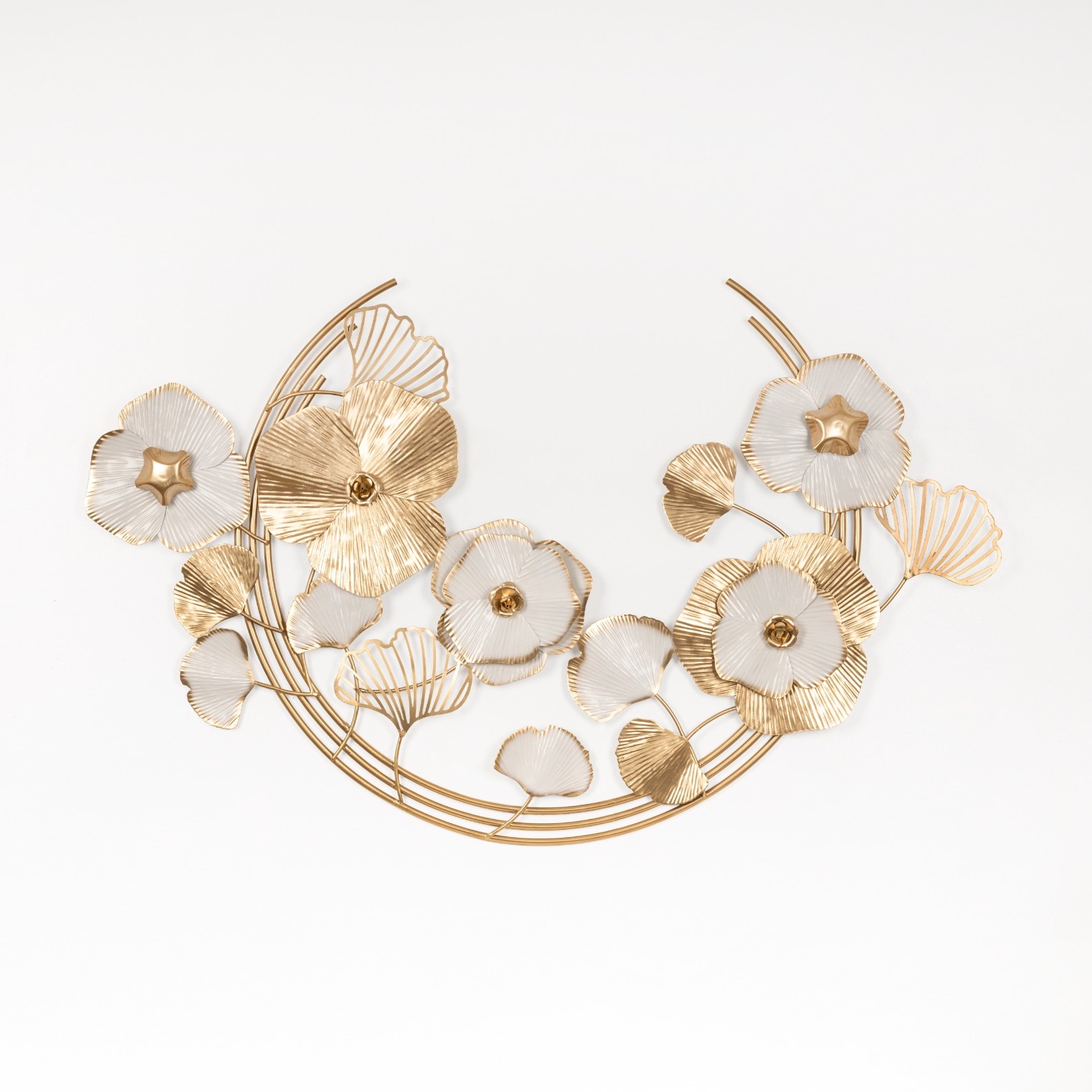 Strasbourg Handpainted Floral Metal Wall Art - rear_view