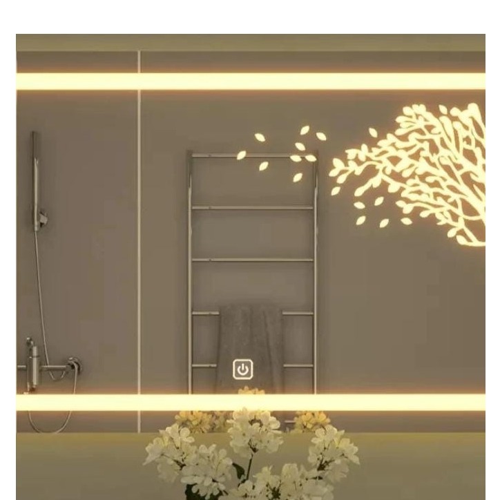 Hexa 3 color Shine LED Mirror - front_view