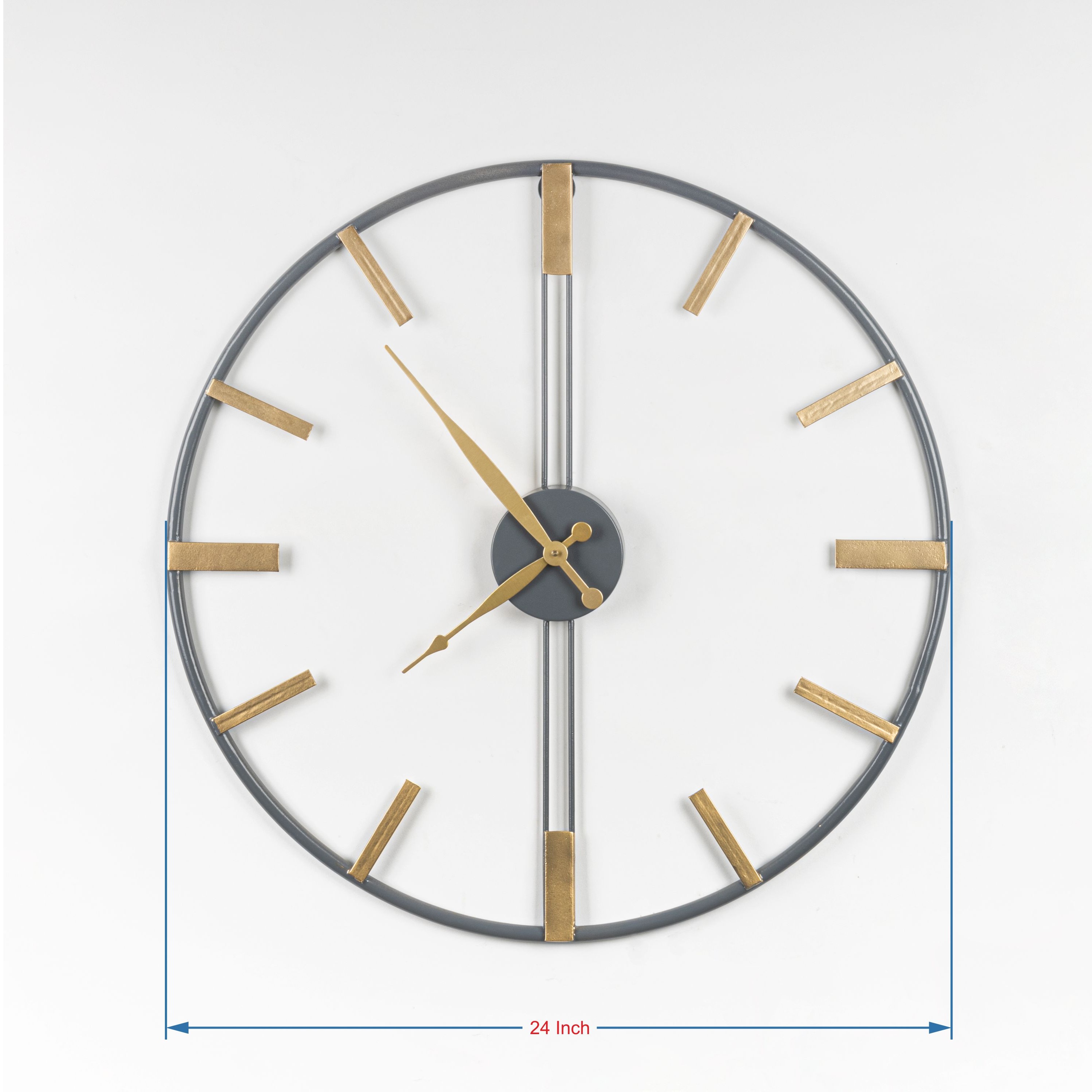 Orleans Vintage Round Wall Clock - top_view