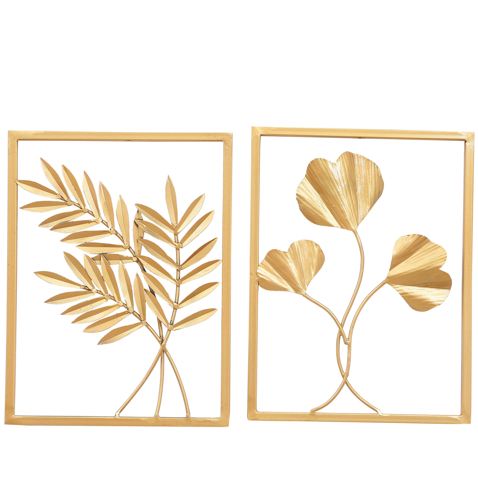Golden Leaf Metal Frame (Set Of 2) - front_view