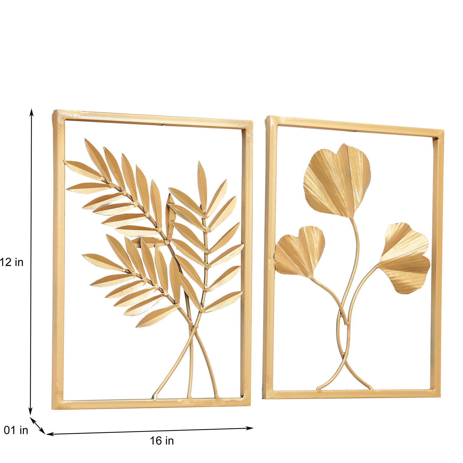 Golden Leaf Metal Frame (Set Of 2) - rear_view