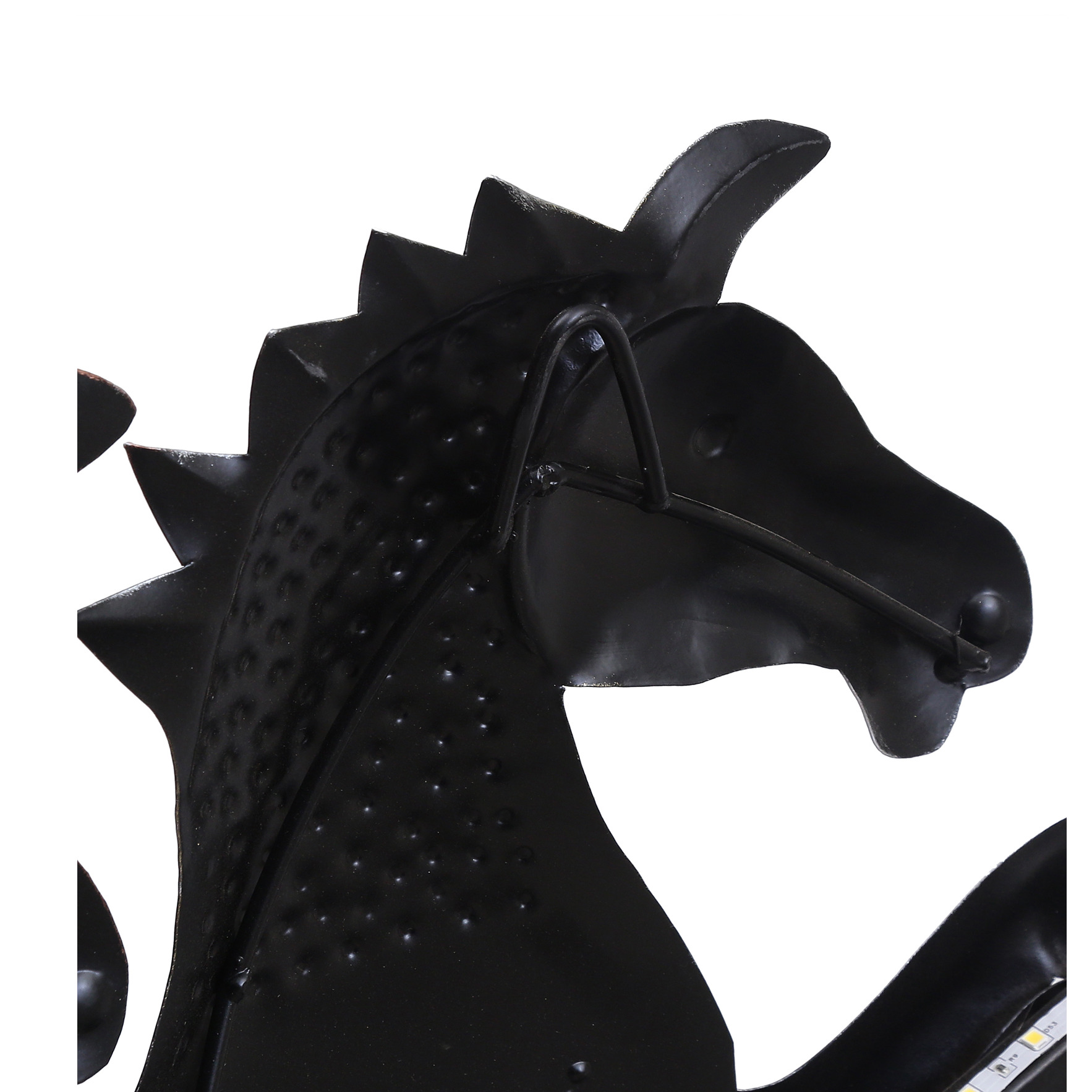 Running Seven Horse Sunrise Wall Hangings Metal Art - left_view