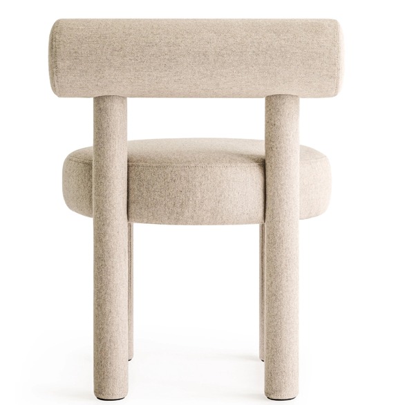 Robin Modern Chair in Fabric - rear_view