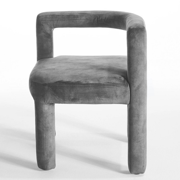 Oriel Modern Chair in Velvet - top_view