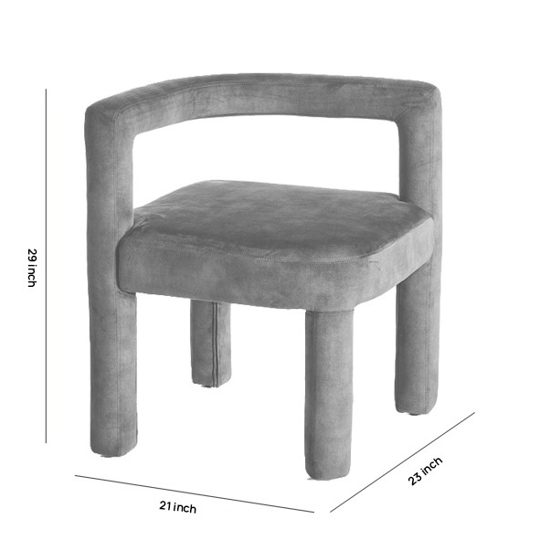 Oriel Modern Chair in Velvet - left_view