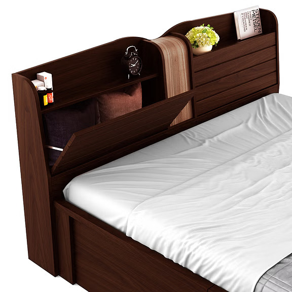Copenhagen Queen Bed With Box Storage - left_view