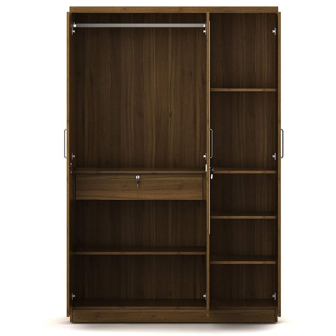 Catalina Triple Door Engineered Wood Wardrobe - top_view