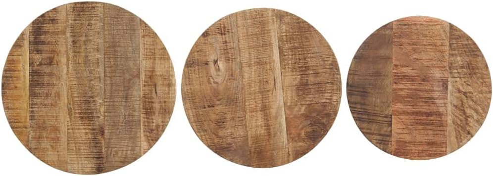 Wooden Round Side Table - front_view