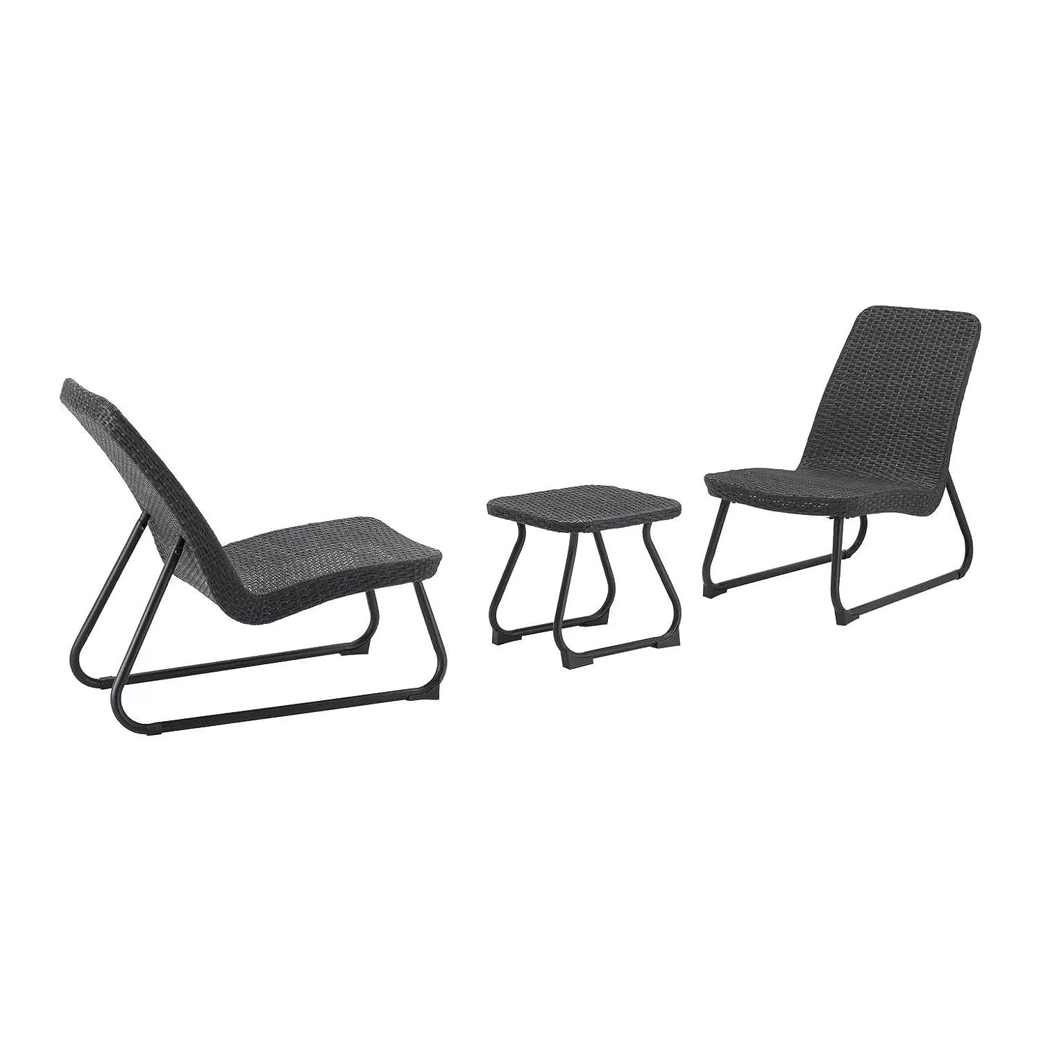 Argo 3 Piece Wicker Patio Furniture Set with Centre Table - top_view