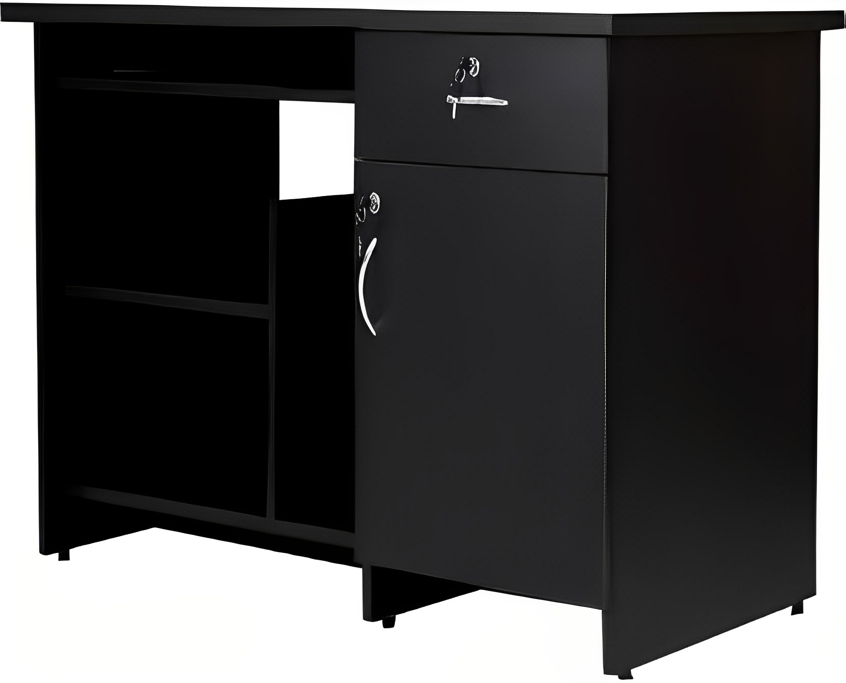 Tahoe Computer Table (Finish Color – Black, Pre-assembled) - top_view
