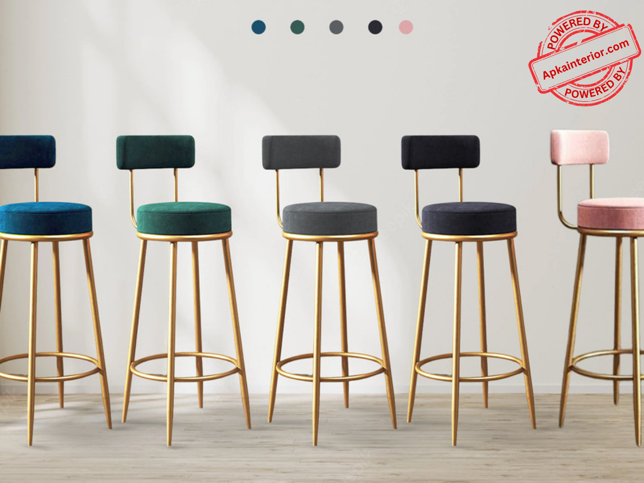 Anthrax Metal Bar Stool (Seating Height - 32 Inch) - rear_view