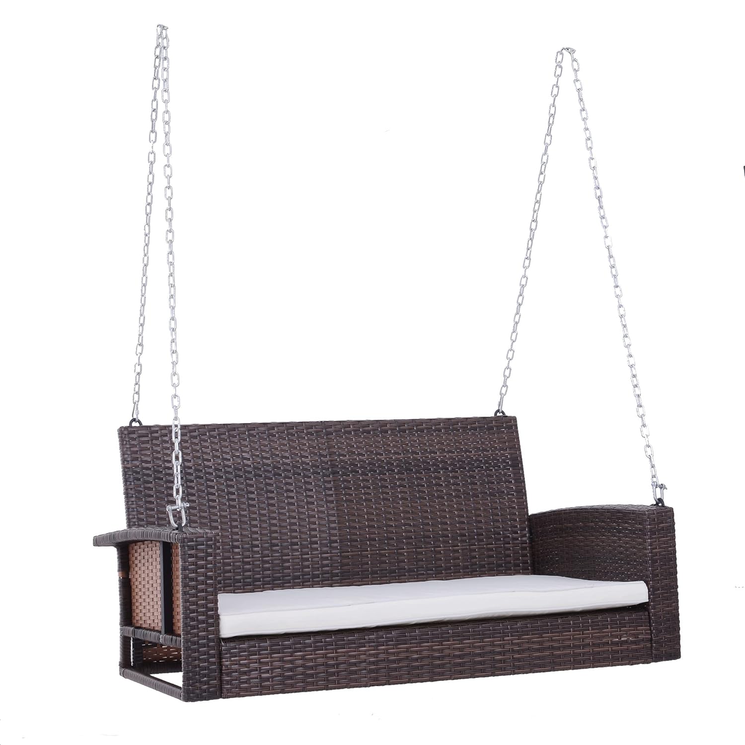 Kyoto Wicker Hanging Porch Swing - front_view