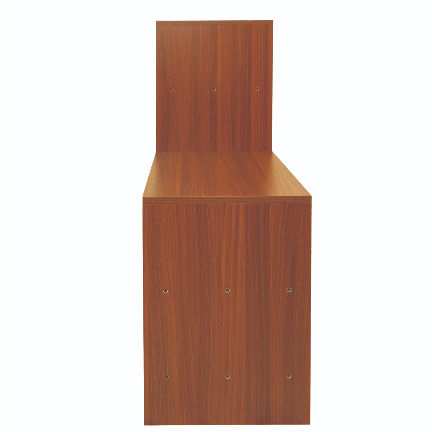 Open Shoe Rack With 6 Shelves In Walnut Finish - rear_view