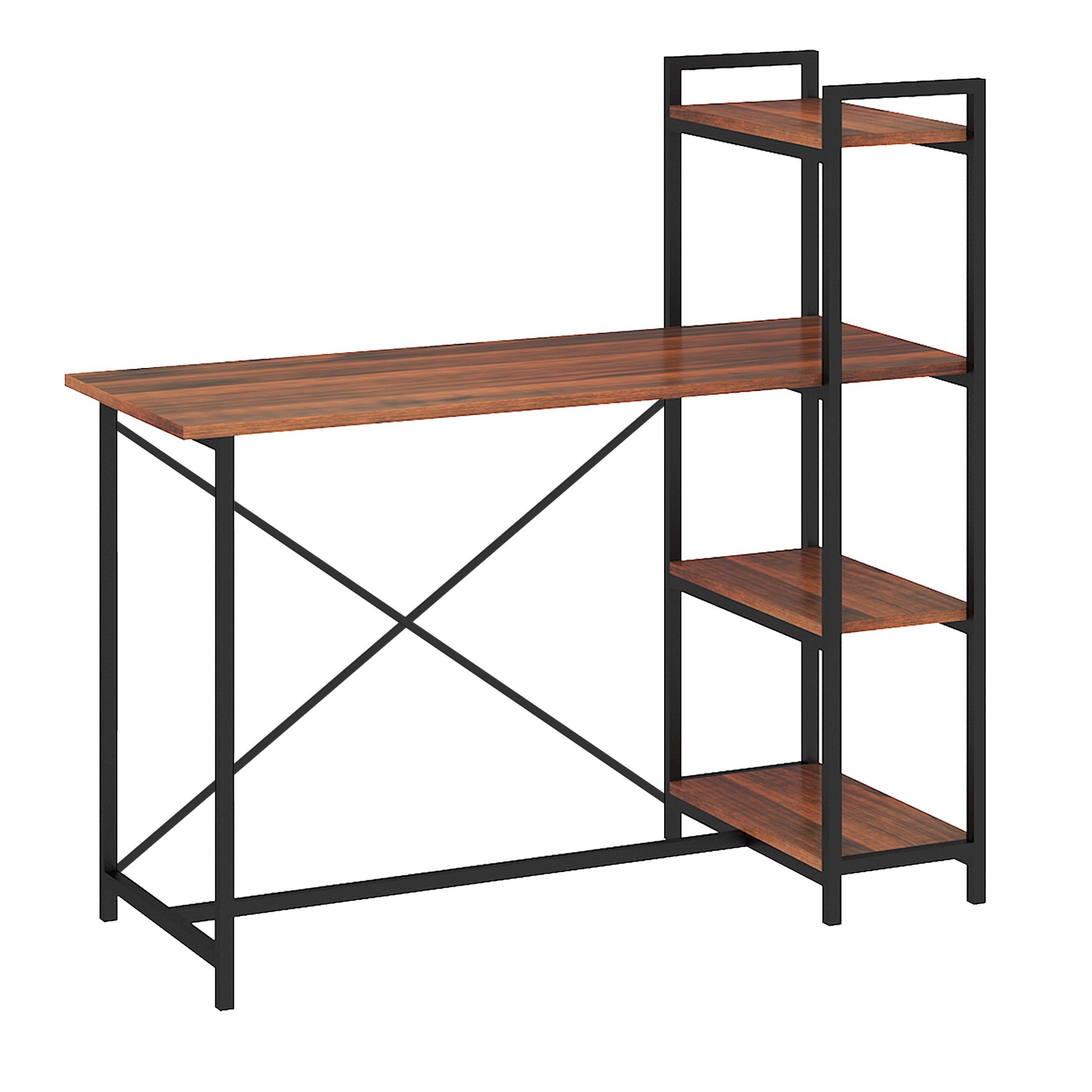 Tauras Wood & Metal Finish Study Table - top_view