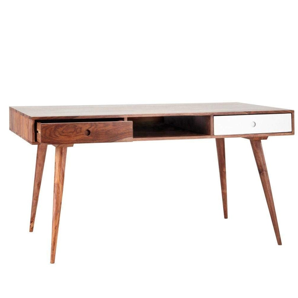 Sapa Solidwood Study Table With 2 Drawers - rear_view
