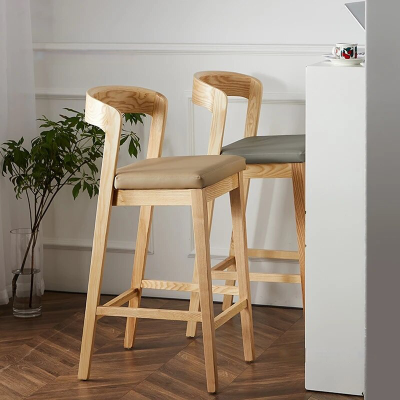 Wooden Bar stool - front_view