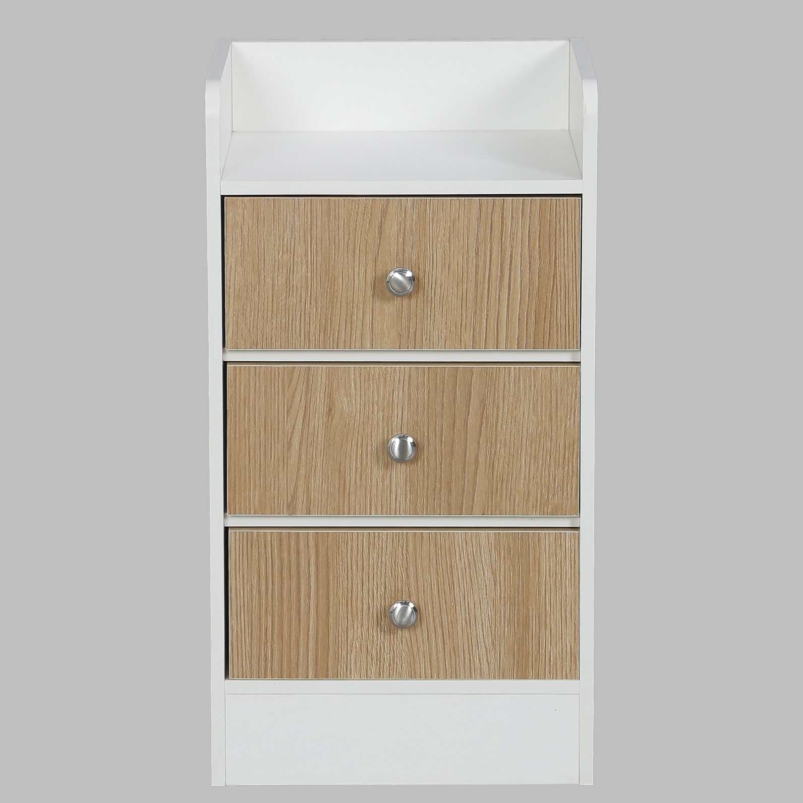 Woodit Bedside Table in White Colour - front_view