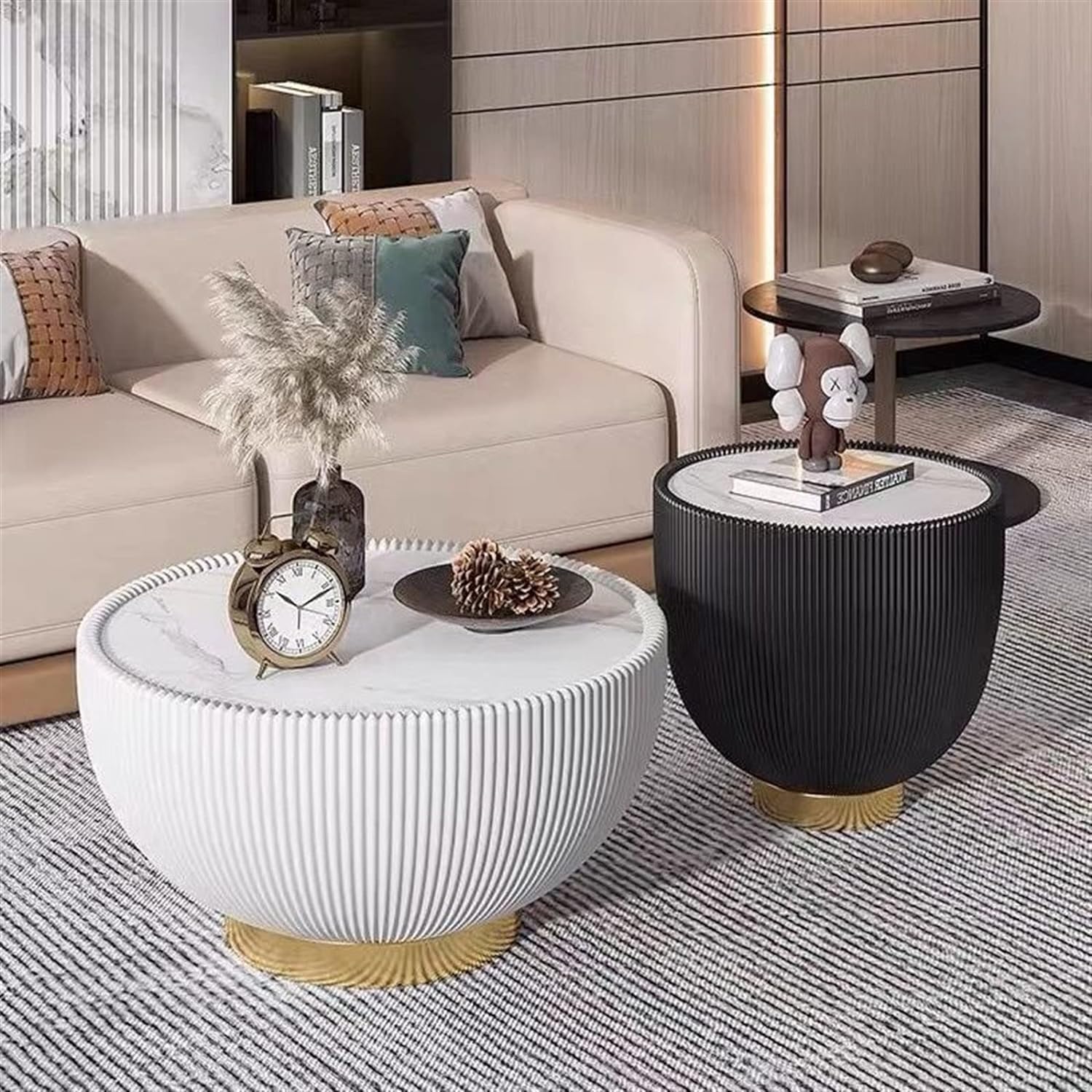 Sapa Black and White Nesting Tables (Set of 2) - top_view