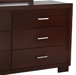 Orleans 6 Drawer Dressing Table With Square Shape Mirror - top_view