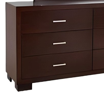 Orleans 6 Drawer Dressing Table With Square Shape Mirror - rear_view