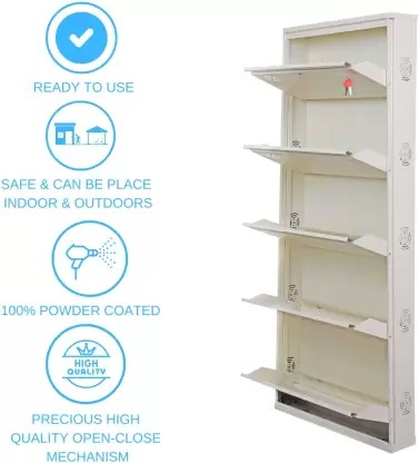 Sapa Wall Mounted Metal Shoe Rack - top_view