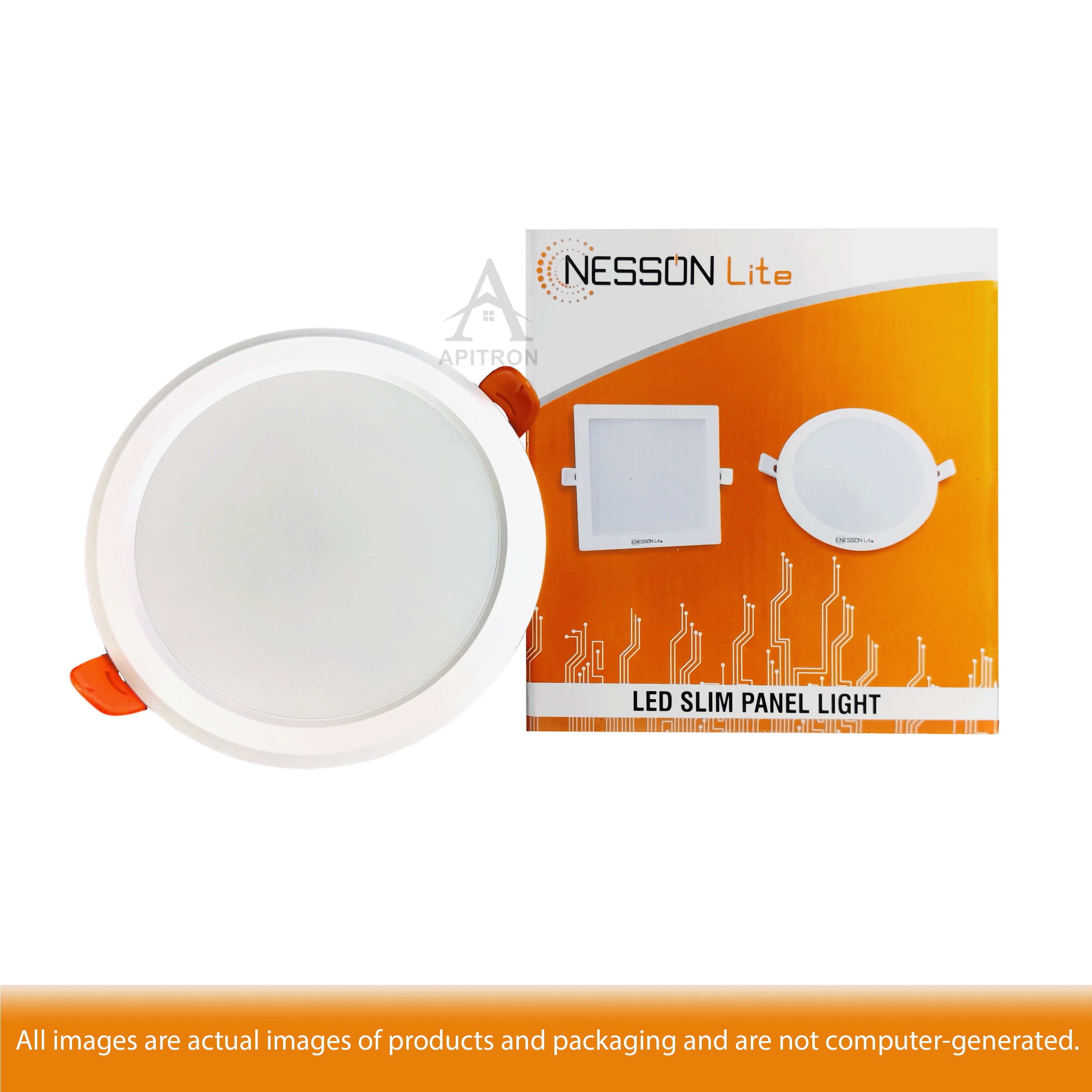 8W Led Slim Panel Light Round (Pack Of 10) - right_view
