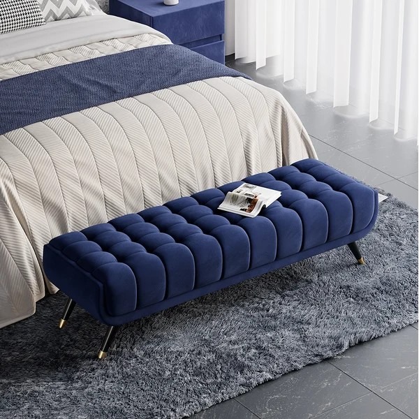 Modway Adept Upholstered Velvet Bench - rear_view