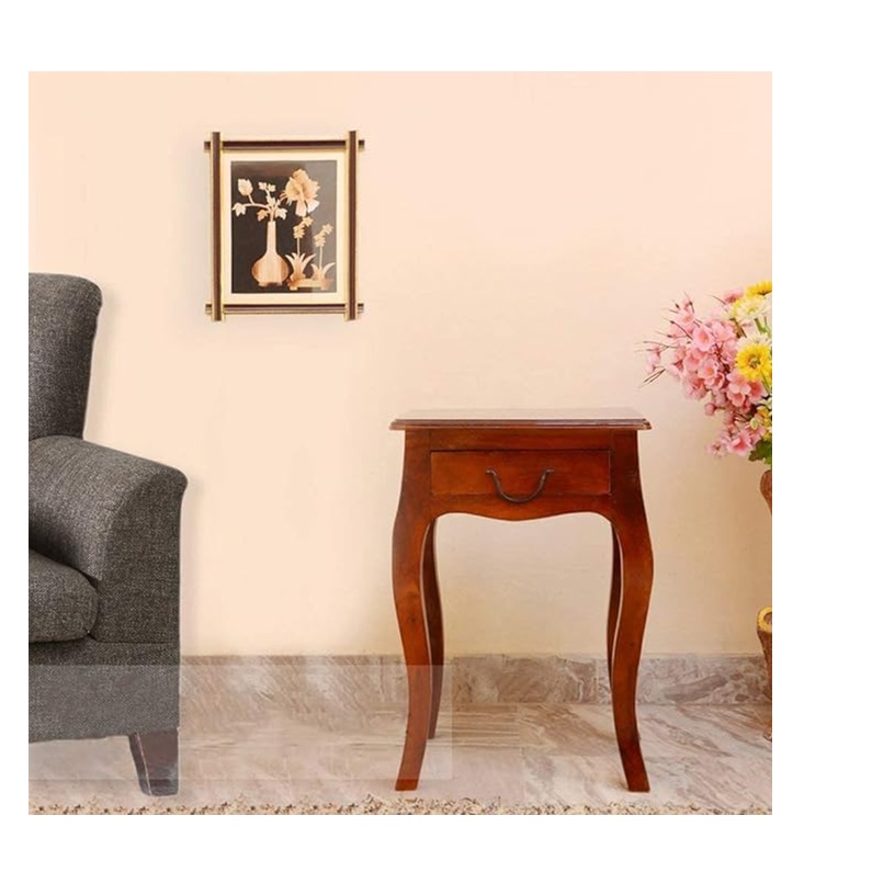 Cleo Wood Bedside Table for Living Room - top_view