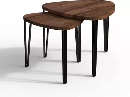 Barcelona Solid Sheesham Wood Nesting Table for Living Room - left_view