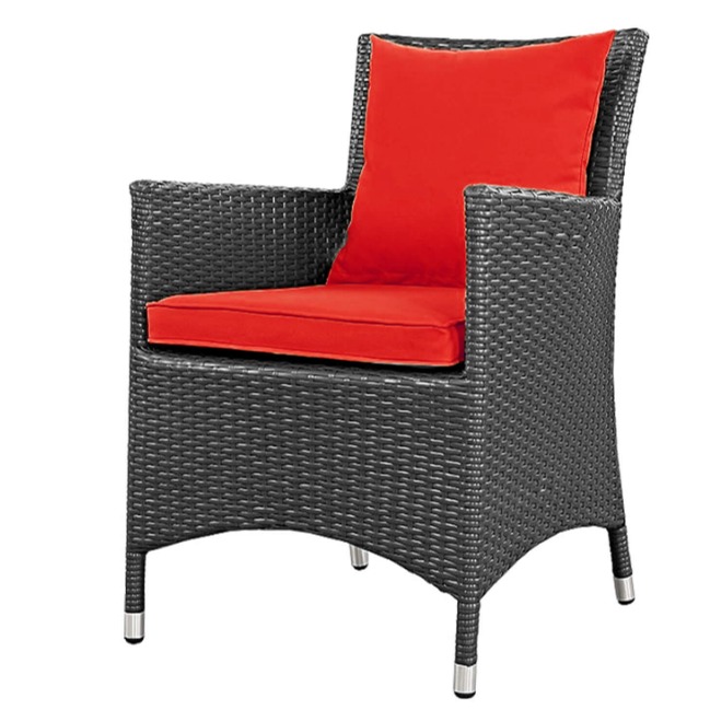 Outdoor Wicker Chair Set With Cushions - left_view