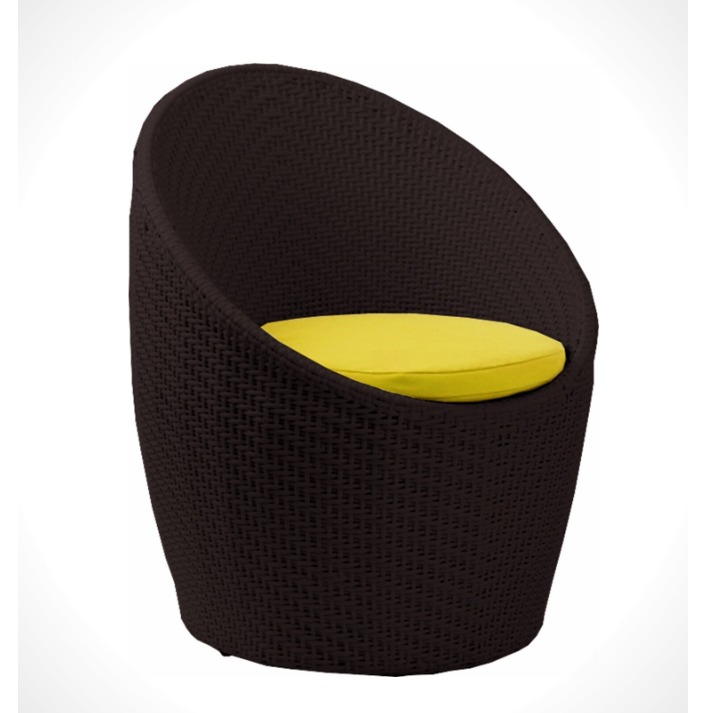 Wicker apple chair set outdoor Furniture Wicker Waving  with Cushions - left_view