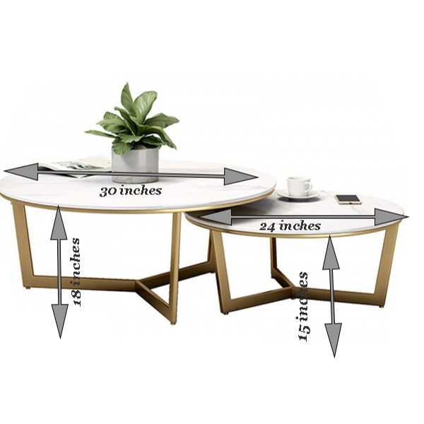 Morgen Stark Nesting Tables in PVD Gold finish - right_view