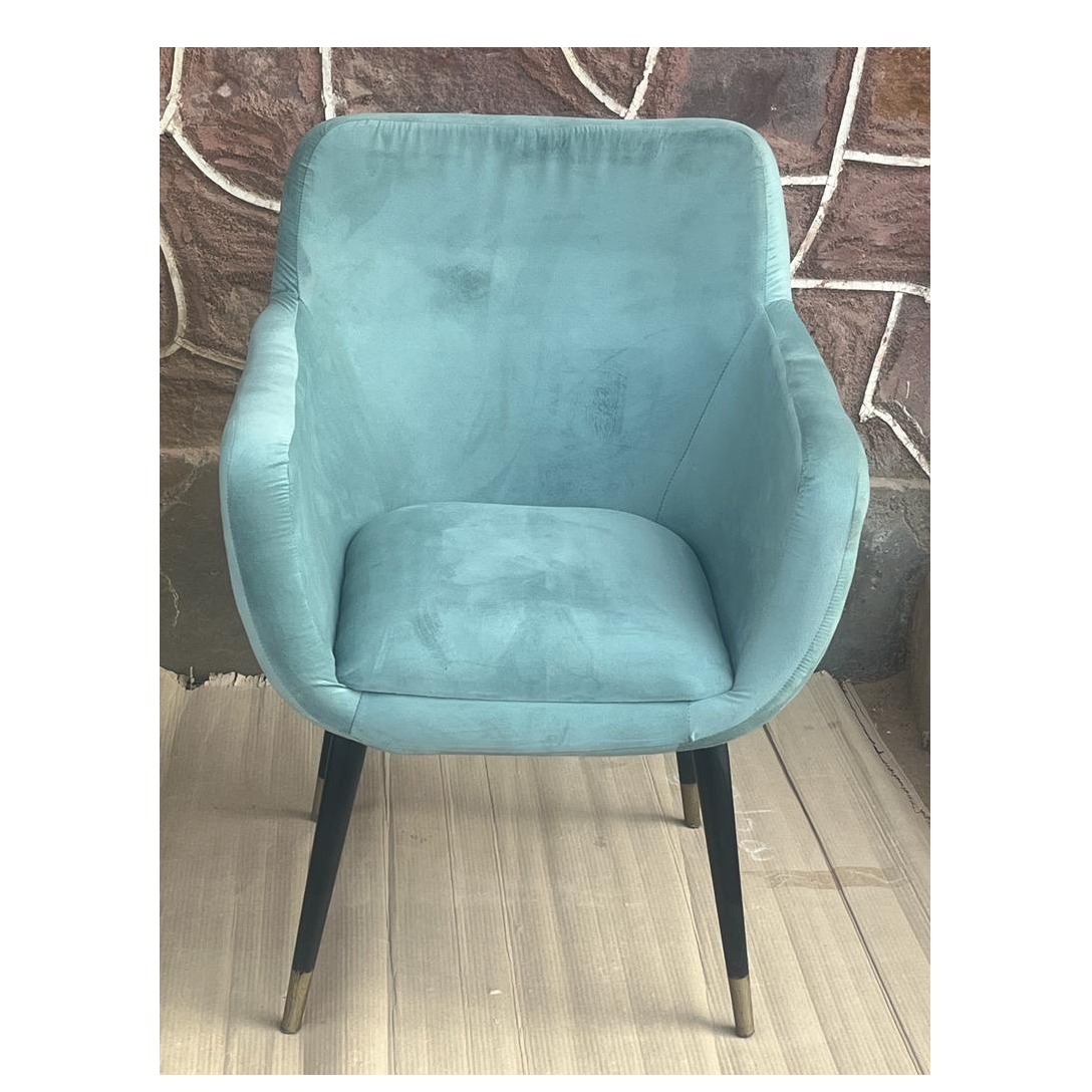 Damask Modern Curved Back Armrest Wingback Chair for Banquet Office & Living Room - top_view