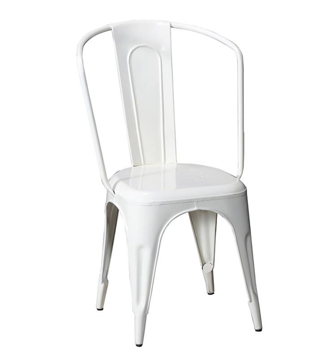 Bristol White Metal Chair - front_view