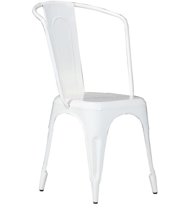 Bristol White Metal Chair - top_view