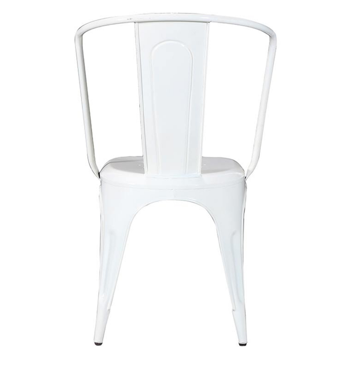 Bristol White Metal Chair - rear_view