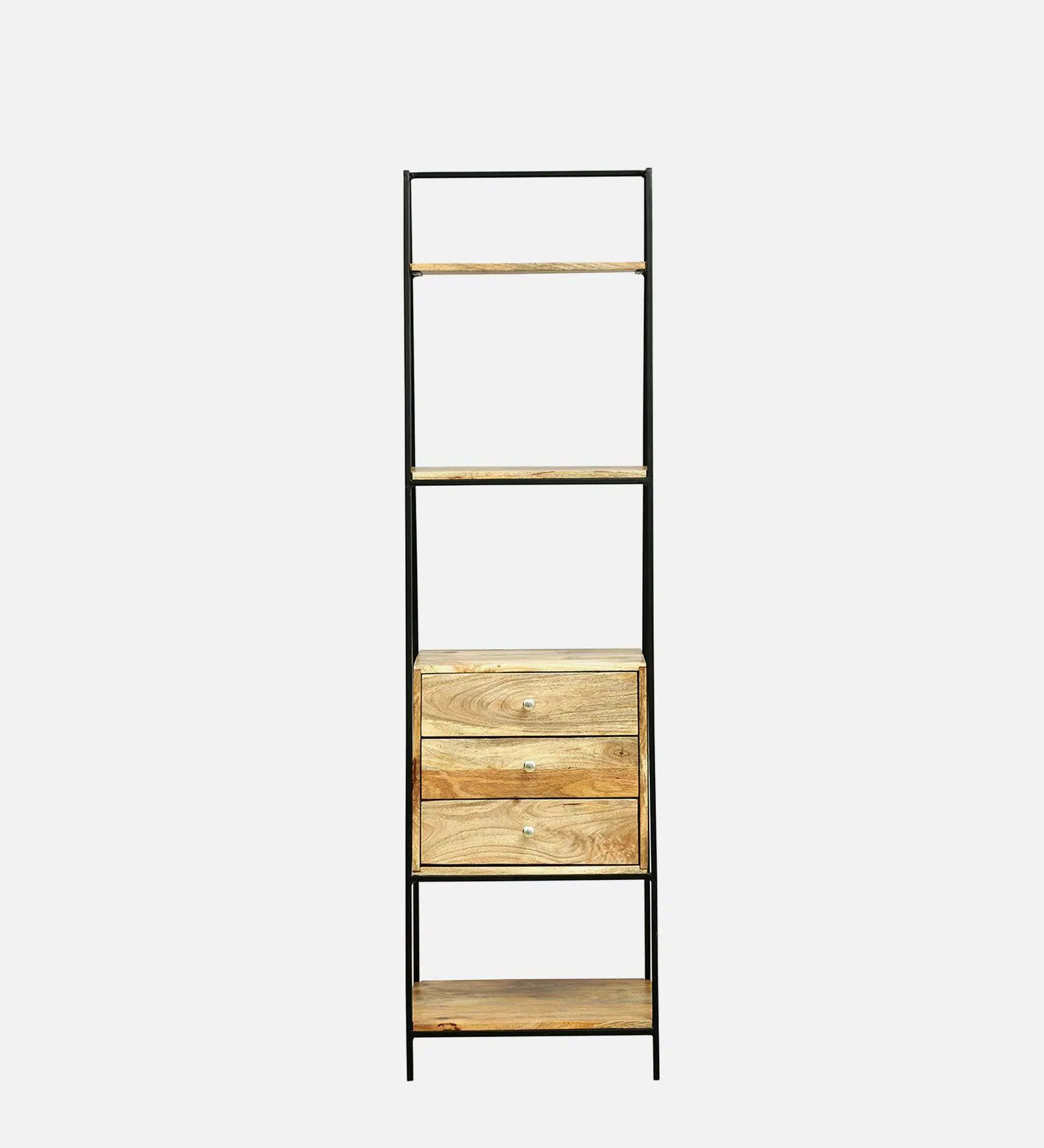 Eric Solid Wood Book Shelve In Natural Finish - front_view