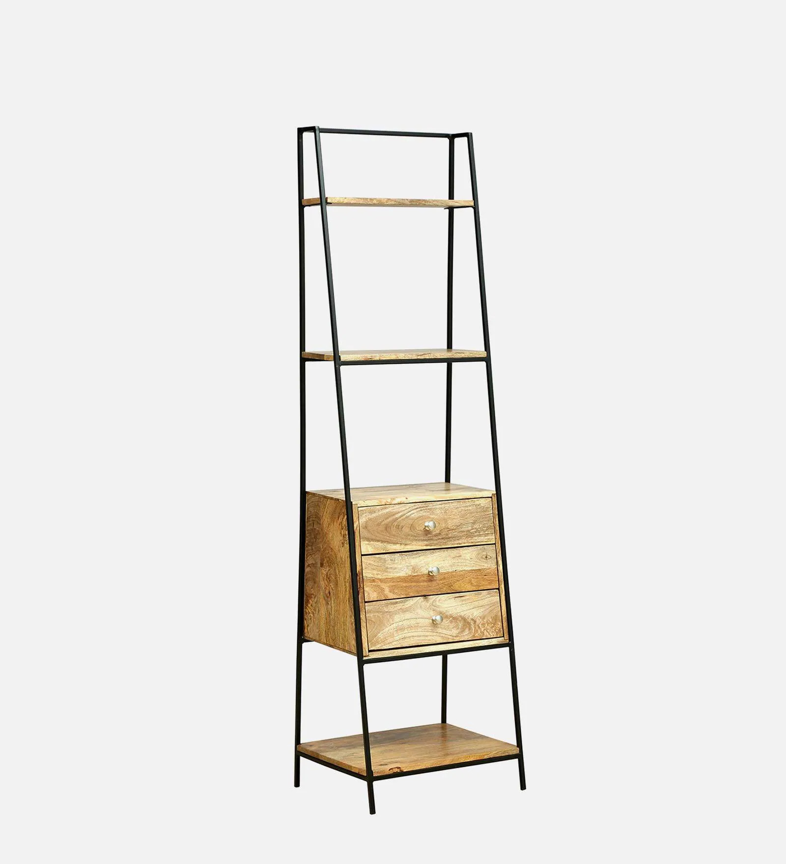 Eric Solid Wood Book Shelve In Natural Finish - top_view