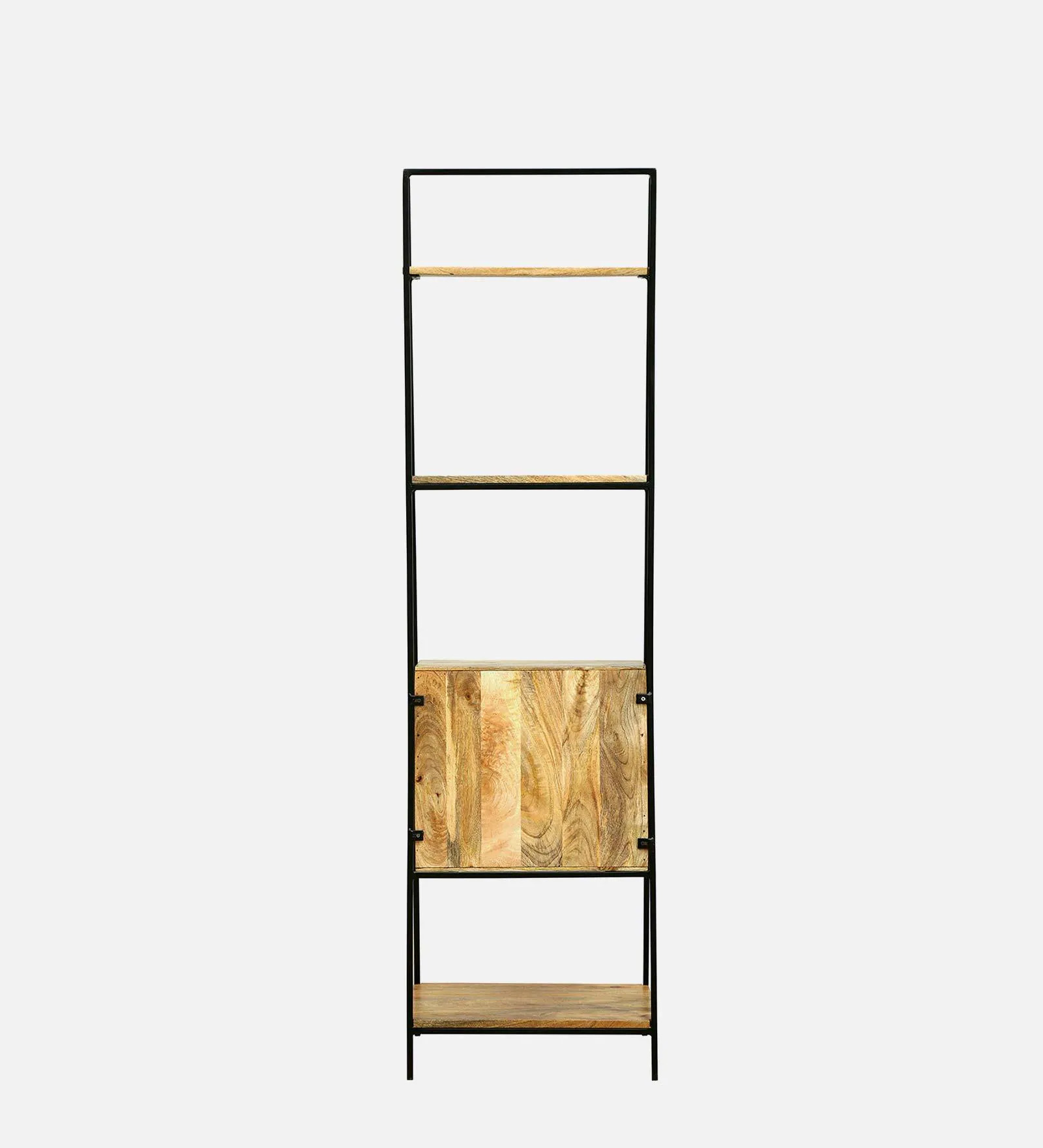 Eric Solid Wood Book Shelve In Natural Finish - left_view