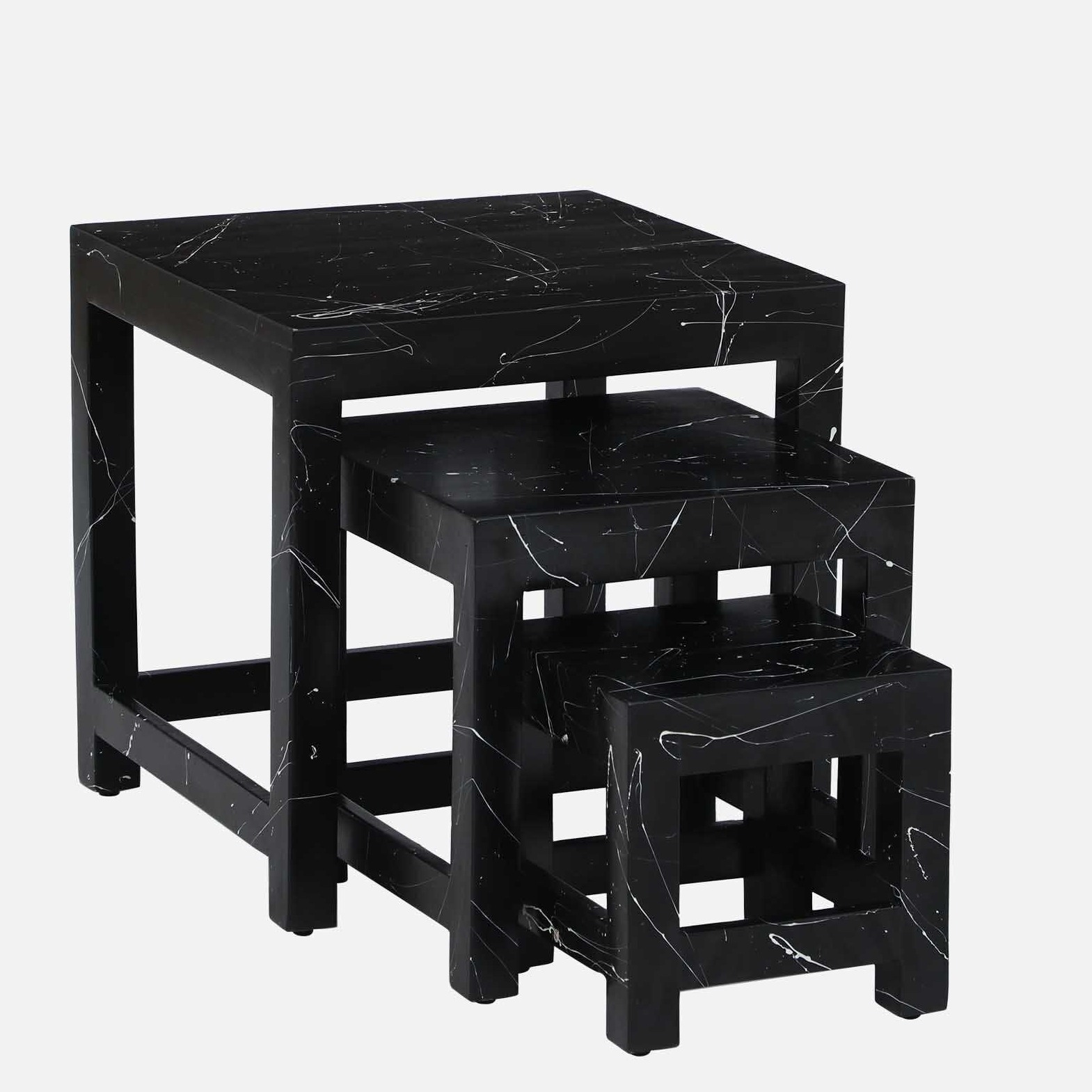 Ness Solid Wood Nest Tables - front_view