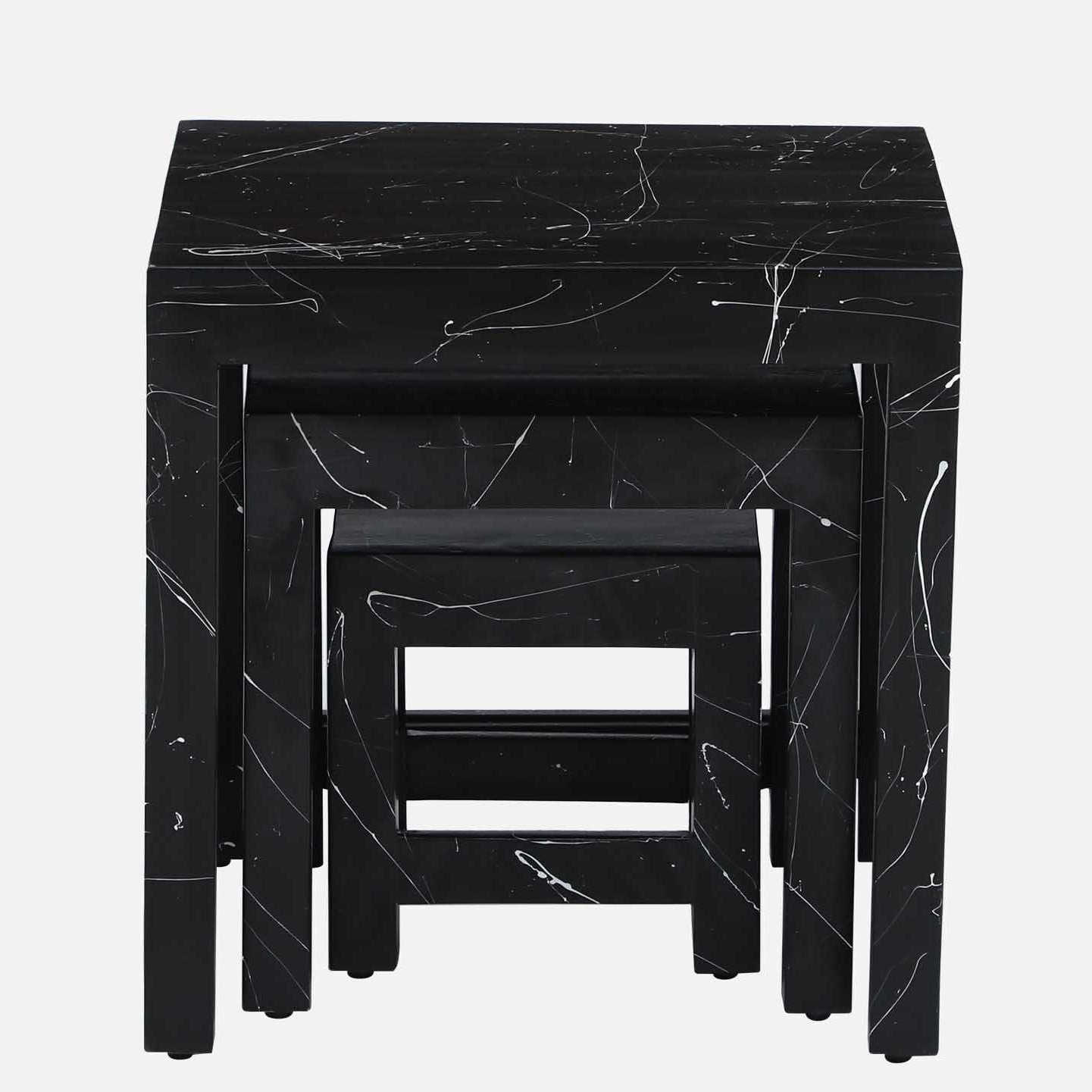 Ness Solid Wood Nest Tables - top_view