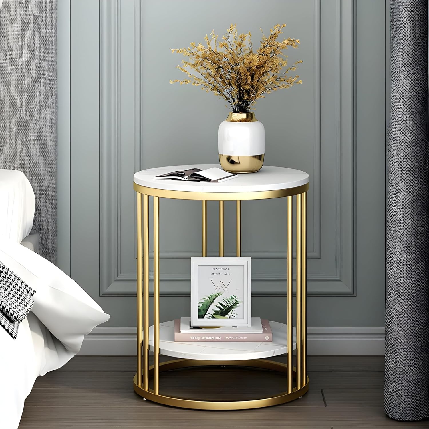 Nexon Round Modern Side Table - front_view