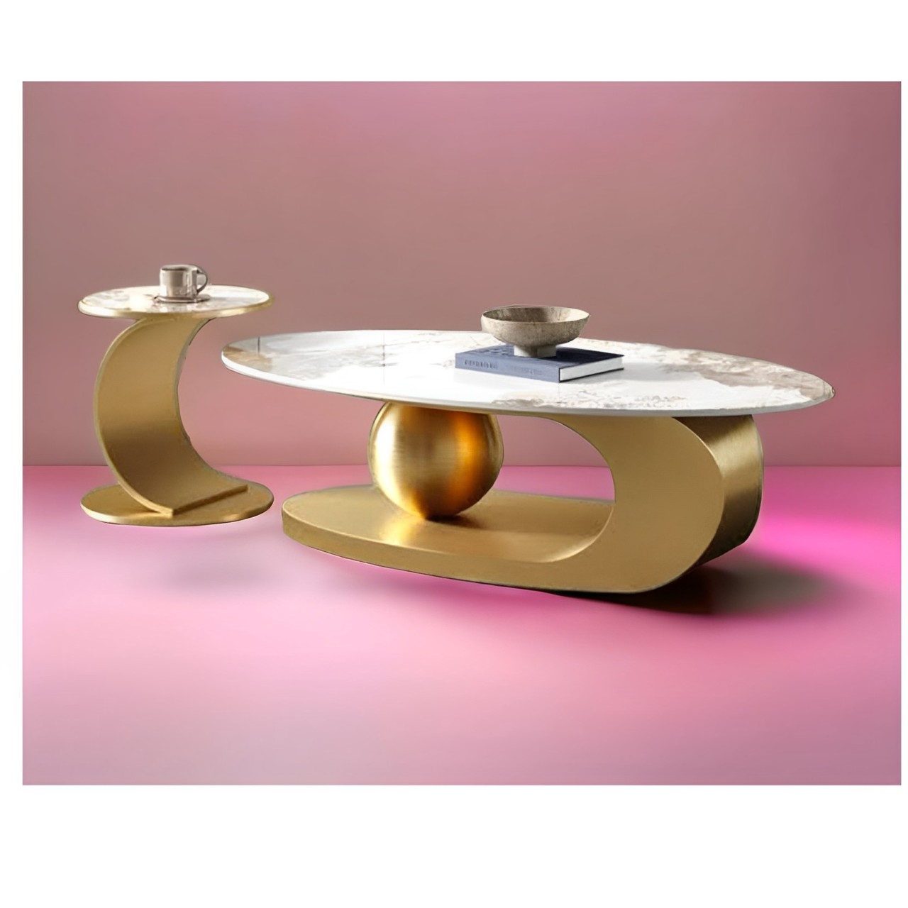 Timpani Metal Coffee Table - top_view