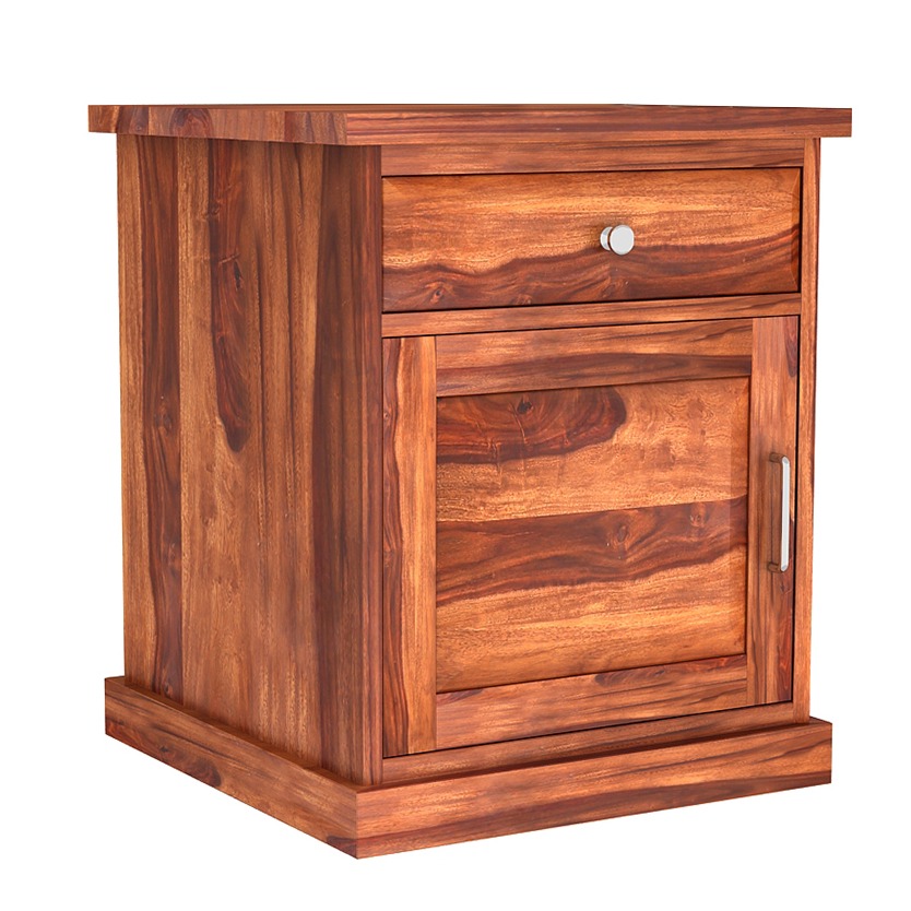 Nexon Side Table With Drawer - rear_view
