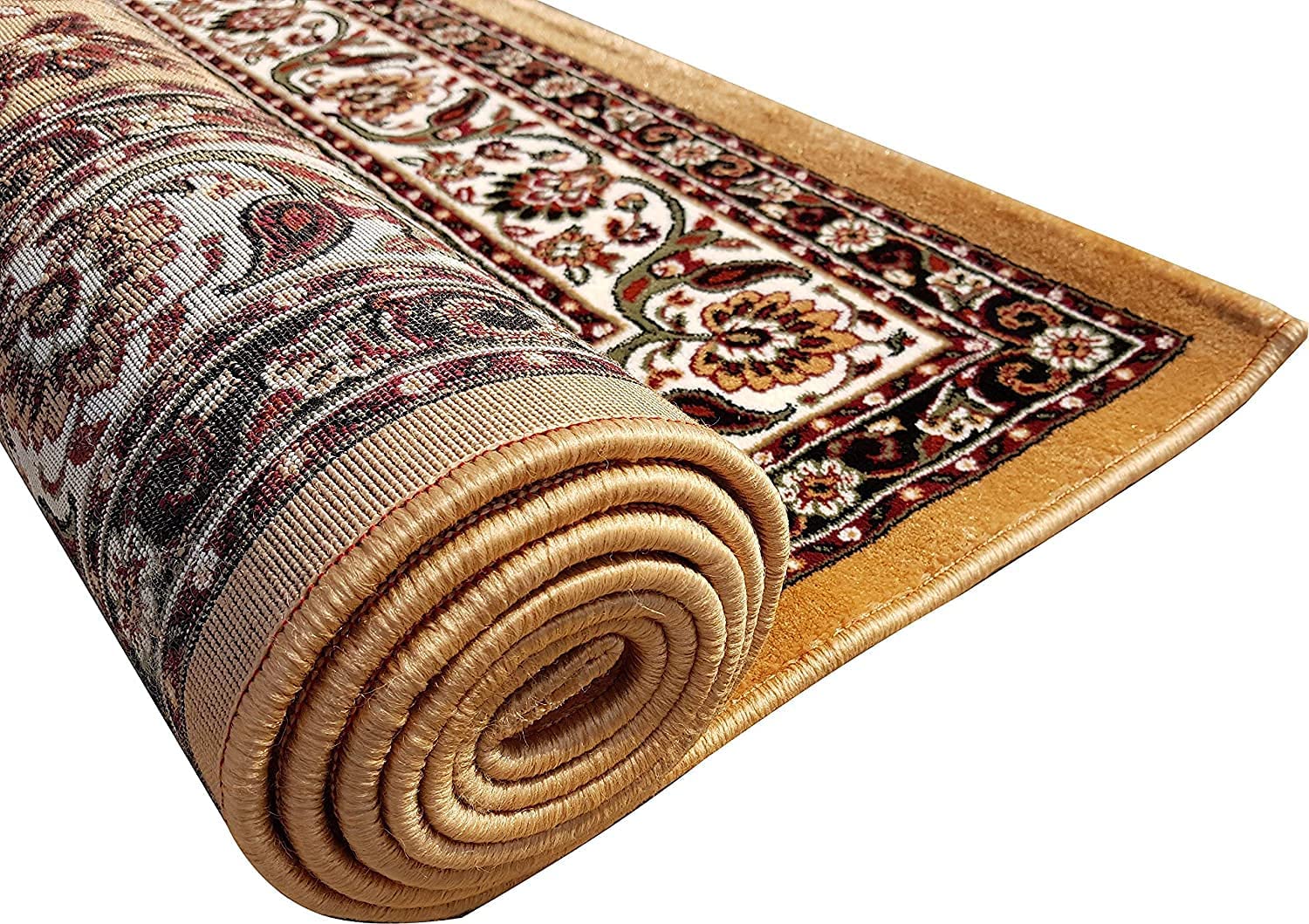 Gold Royal Silk Carpet With 18mm Pile - rear_view