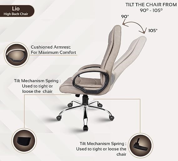 Orleans Leatherette Executive High Back Revolving Office Chair - top_view